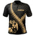 Tonga Polo Shirt Tongan Coat Of Arms With Polynesian Tattoo Gold Unisex Gold - Polynesian Pride