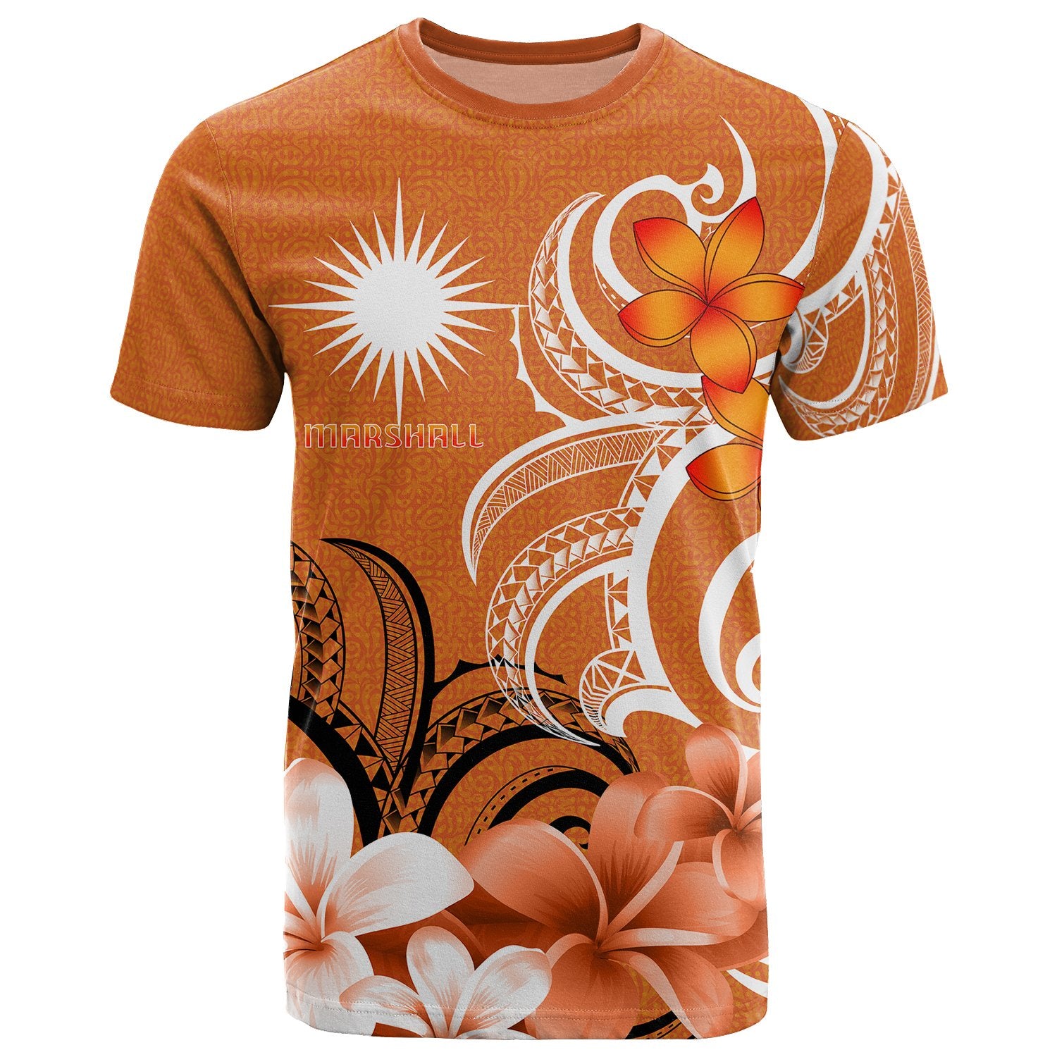 Marshall Islands T Shirts Marshallese Spirit Unisex Orange - Polynesian Pride