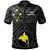 Papua New Guinea Polo Shirt Flag With Polynesian Patterns (Black) Unisex Black - Polynesian Pride