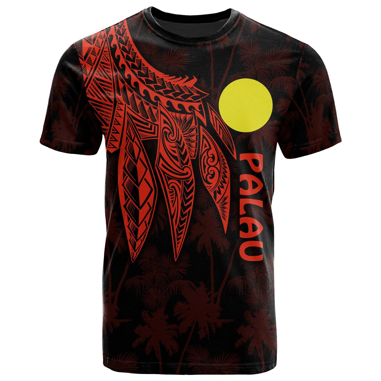 Palau Polynesian T Shirt Polynesian Wings (Red) Unisex Red - Polynesian Pride