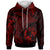 Tonga Hoodie Humpback Whale & Coat of Arms Red Unisex Red - Polynesian Pride