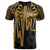 Tahiti T Shirt Tahiti Seal In Heartbeat Patterns Style (Gold) - Polynesian Pride