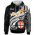 Fiji Hoodie Fiji Seal Polynesian Patterns Plumeria (Black) Unisex Black - Polynesian Pride