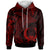 Pohnpei Hoodie Humpback Whale & Coat of Arms Red Unisex Red - Polynesian Pride