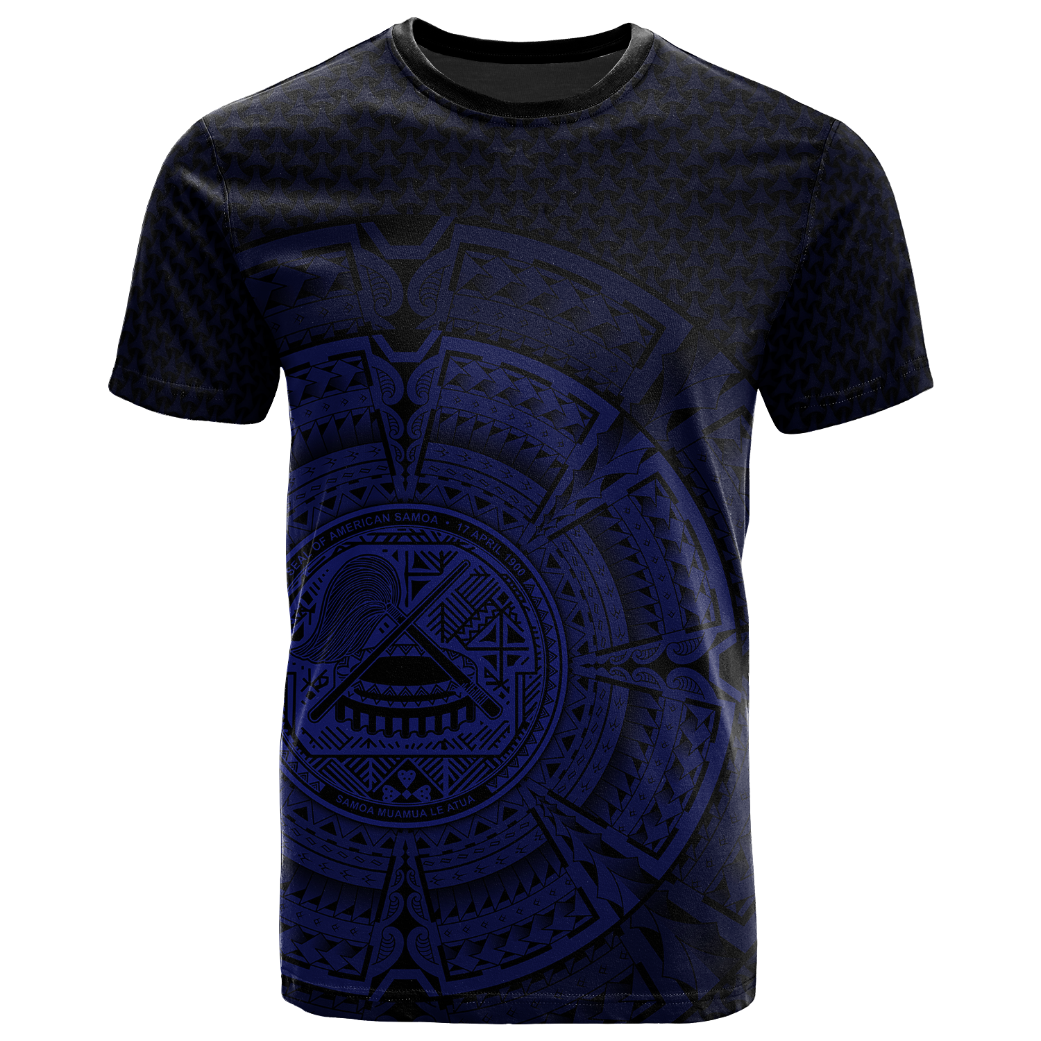 American Samoa Polynesian T Shirt Polynesian Circle (Blue) Unisex Blue - Polynesian Pride