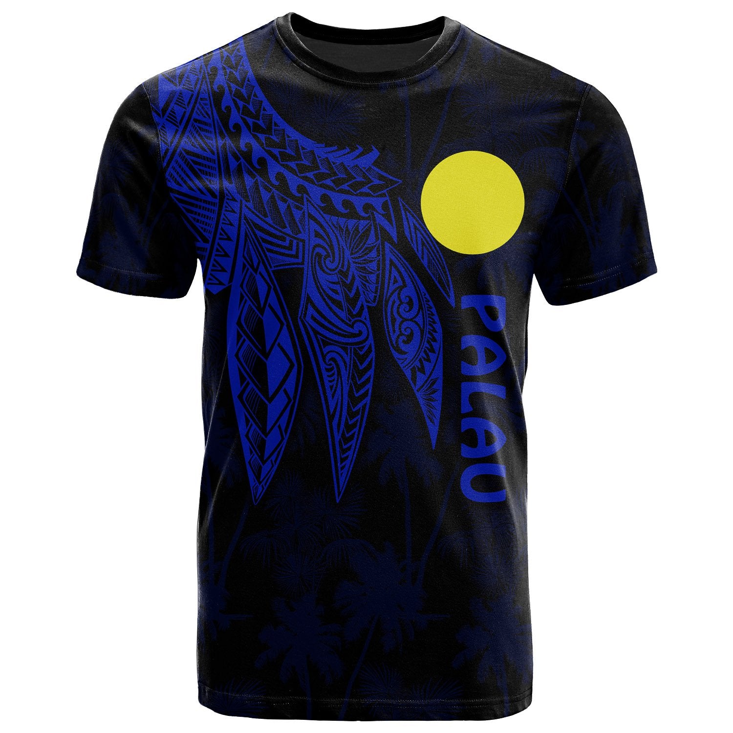 Palau Polynesian T Shirt Polynesian Wings (Blue) Unisex Blue - Polynesian Pride