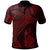 New Caledonia Polo Shirt Humpback Whale and Coat of Arms Red Unisex Red - Polynesian Pride