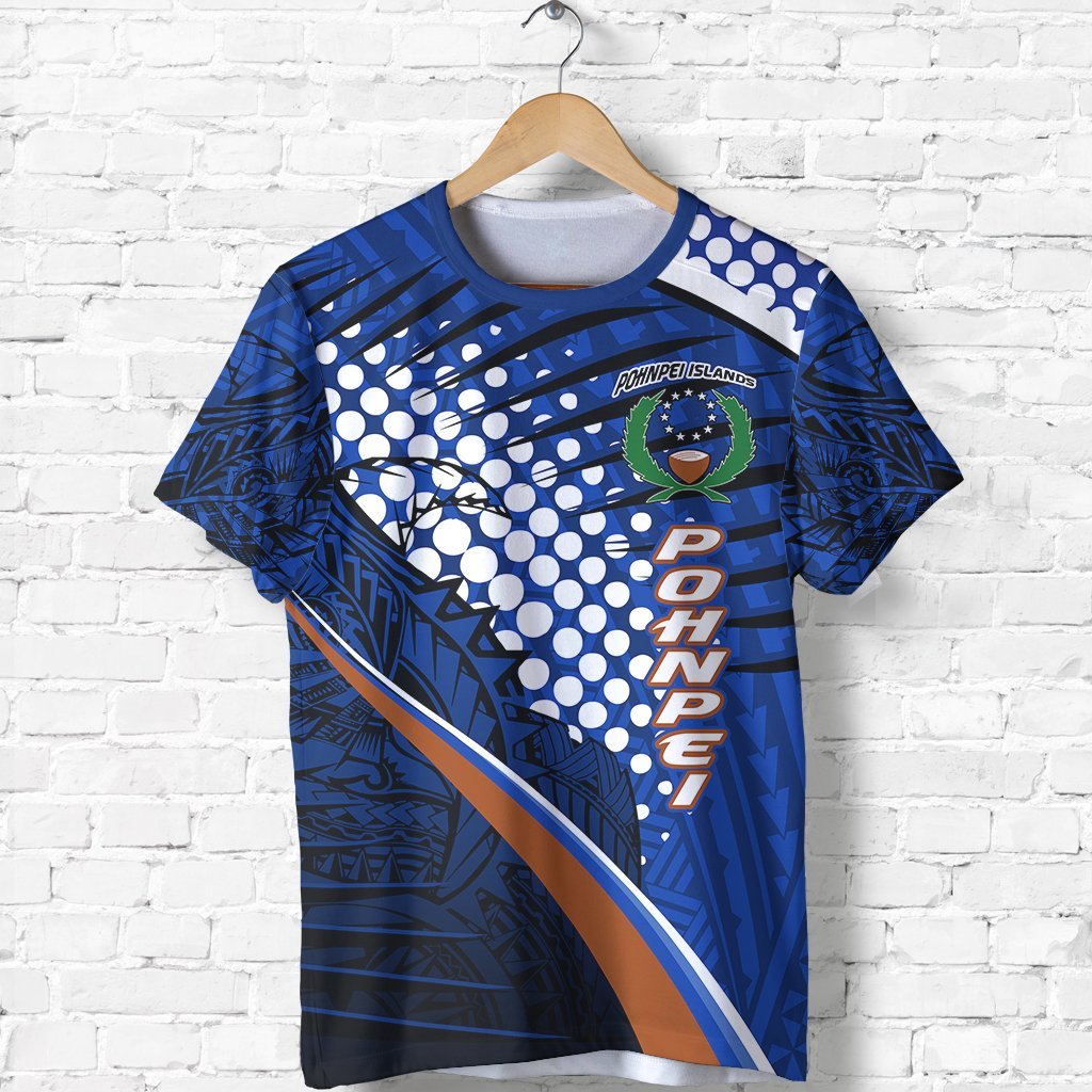Pohnpei T Shirt Pohnpei Flag Tides Style Special K6 Unisex Blue - Polynesian Pride