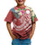 Nauru Polynesian T Shirt Summer Plumeria (Red) - Polynesian Pride