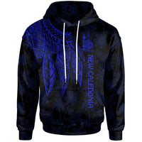 New Caledonia Hoodie Polynesian Wings Blue Unisex Blue - Polynesian Pride