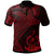 Vanuatu Polo Shirt Humpback Whale and Coat of Arms Red Unisex Red - Polynesian Pride