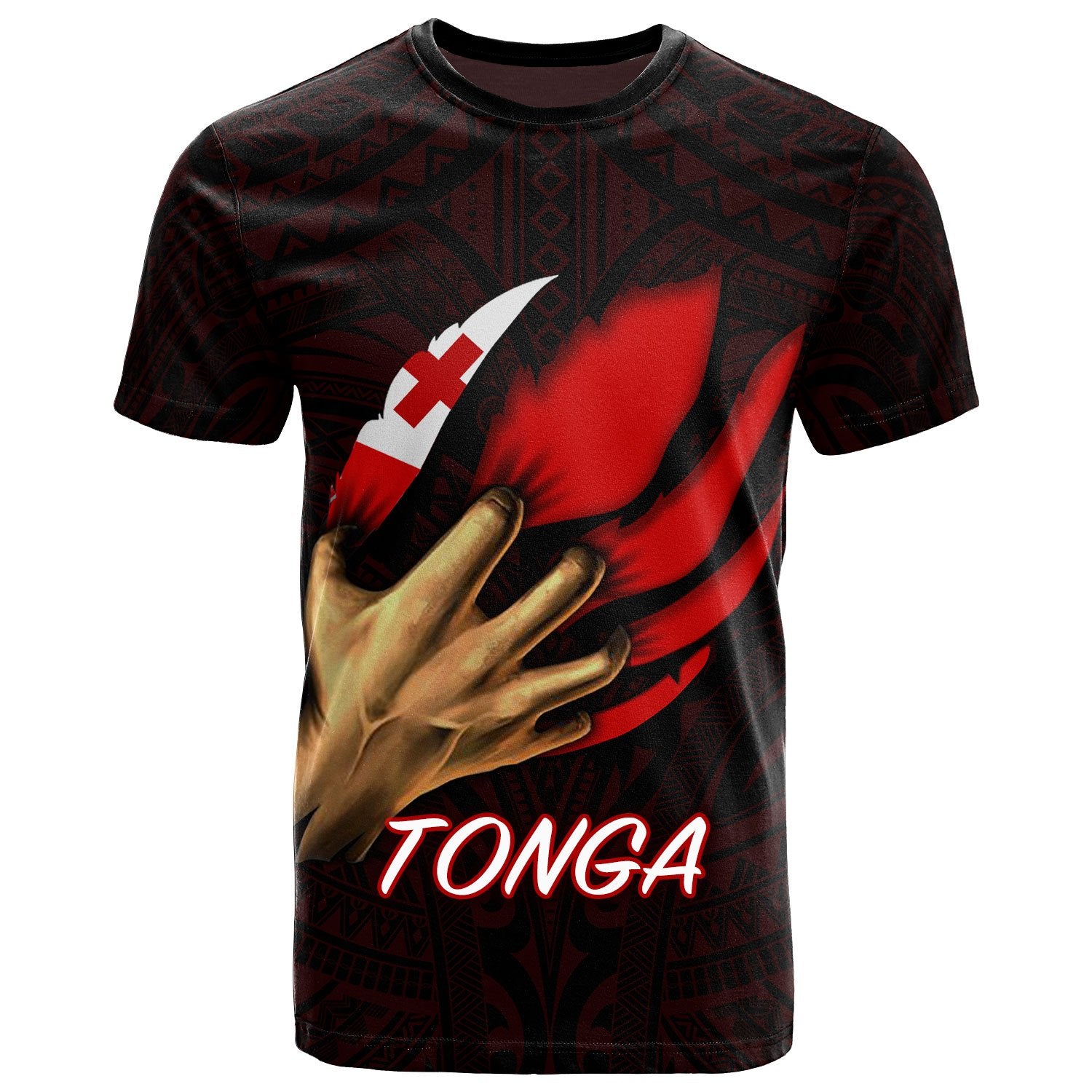 Tonga T Shirt Tonga In Me (Red) Unisex Red - Polynesian Pride