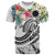 Nauru Polynesian T Shirt Summer Plumeria (White) Unisex White - Polynesian Pride