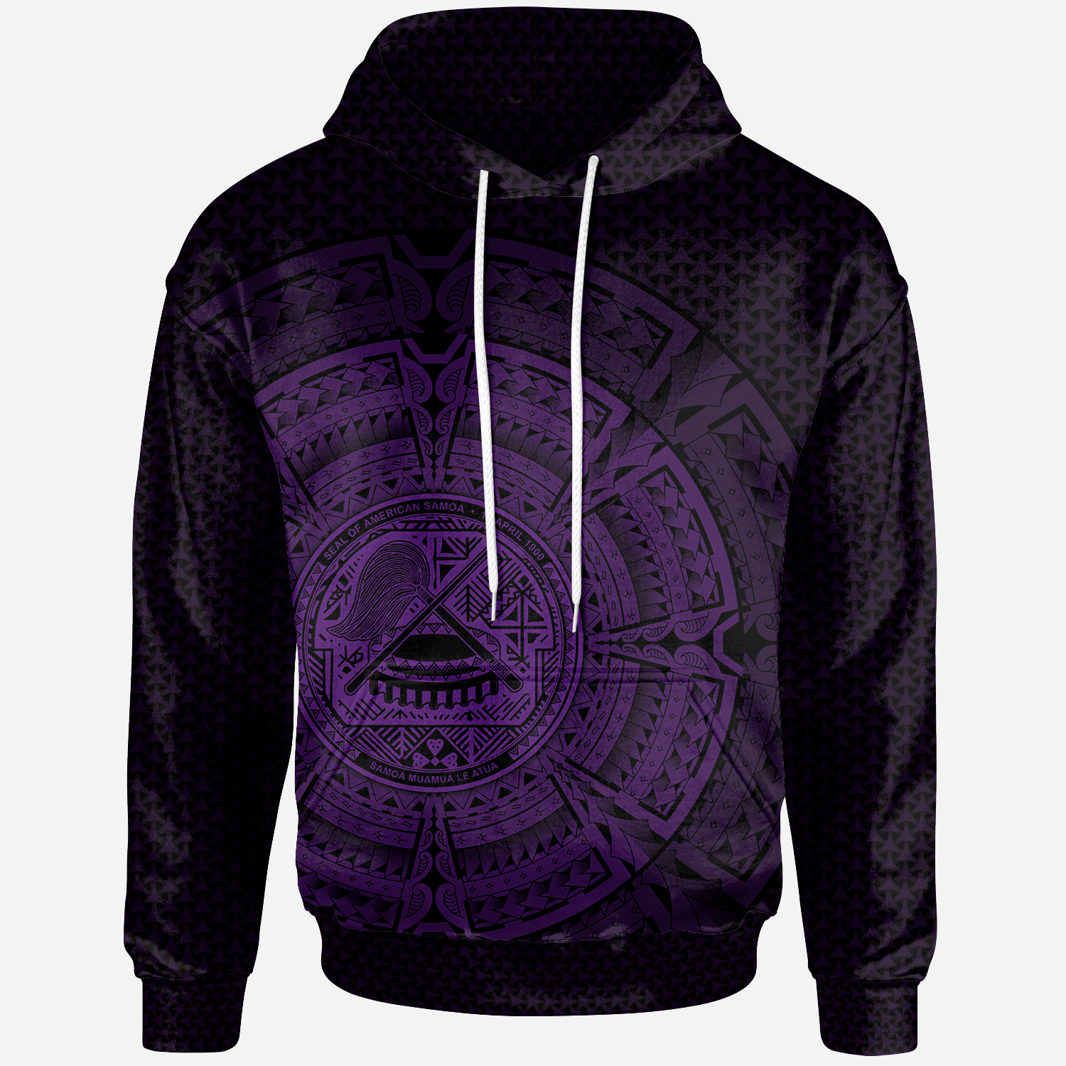 American Samoa Hoodie Polynesian Circle (Purple) Unisex Purple - Polynesian Pride