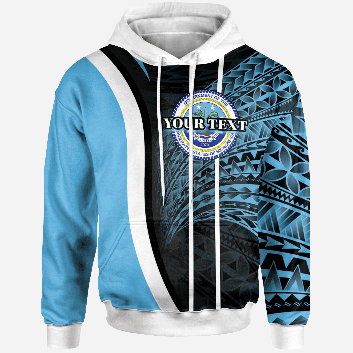 Federated States of Micronesia Hoodie Custom Special Unisex Blue - Polynesian Pride