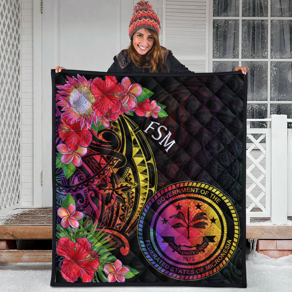 Federated States of Micronesia Premium Quilt - Tropical Hippie Style - Polynesian Pride