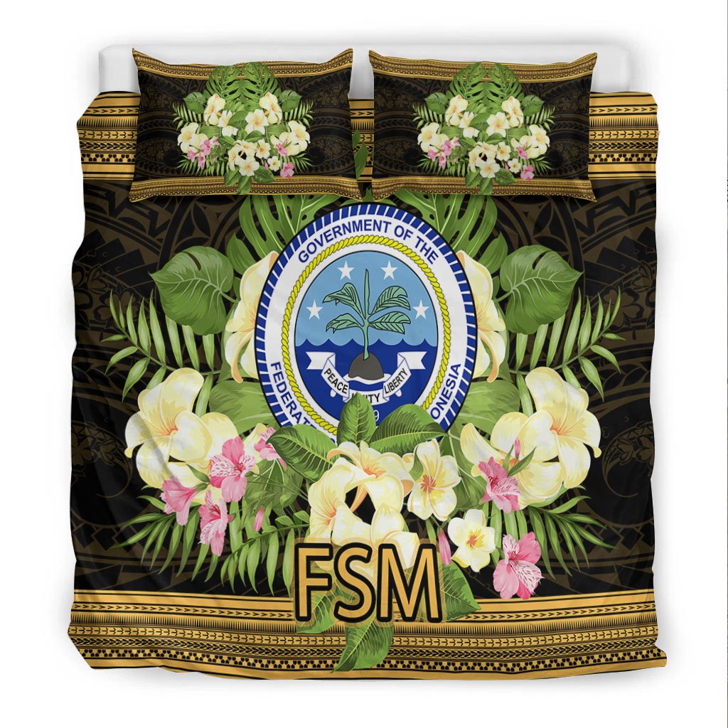 Federated States of Micronesia Bedding Set - Polynesian Gold Patterns Collection - Polynesian Pride
