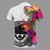 Federated States of Micronesia Custom T Shirt Hibiscus White Pattern - Polynesian Pride