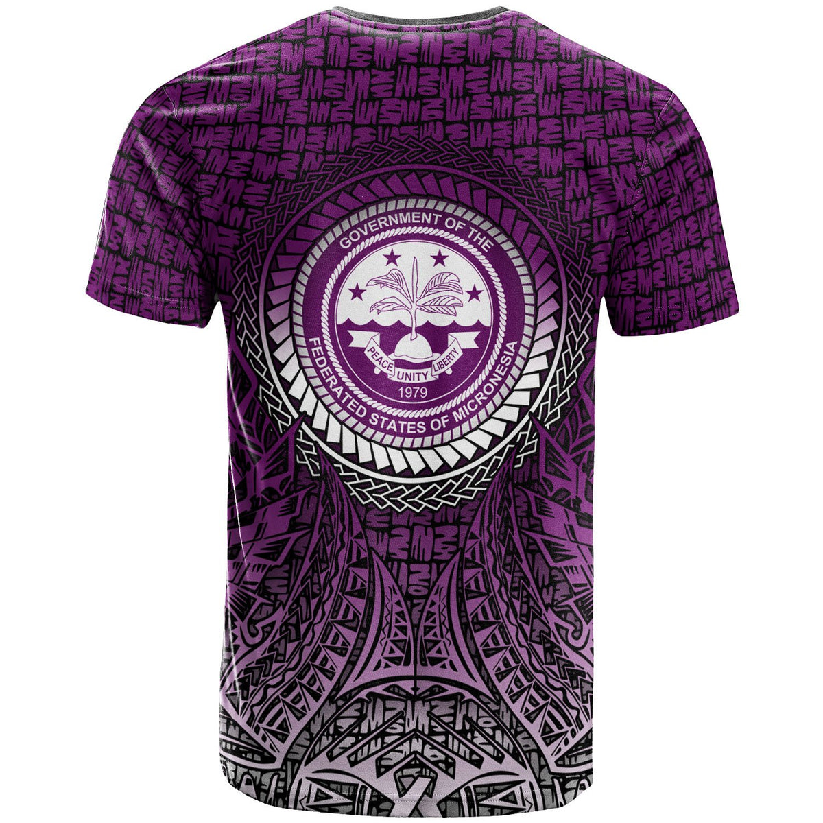 Federated States of Micronesia Pattern T Shirt Circle Pattern Purple - Polynesian Pride