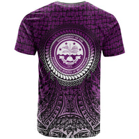Federated States of Micronesia Pattern T Shirt Circle Pattern Purple - Polynesian Pride