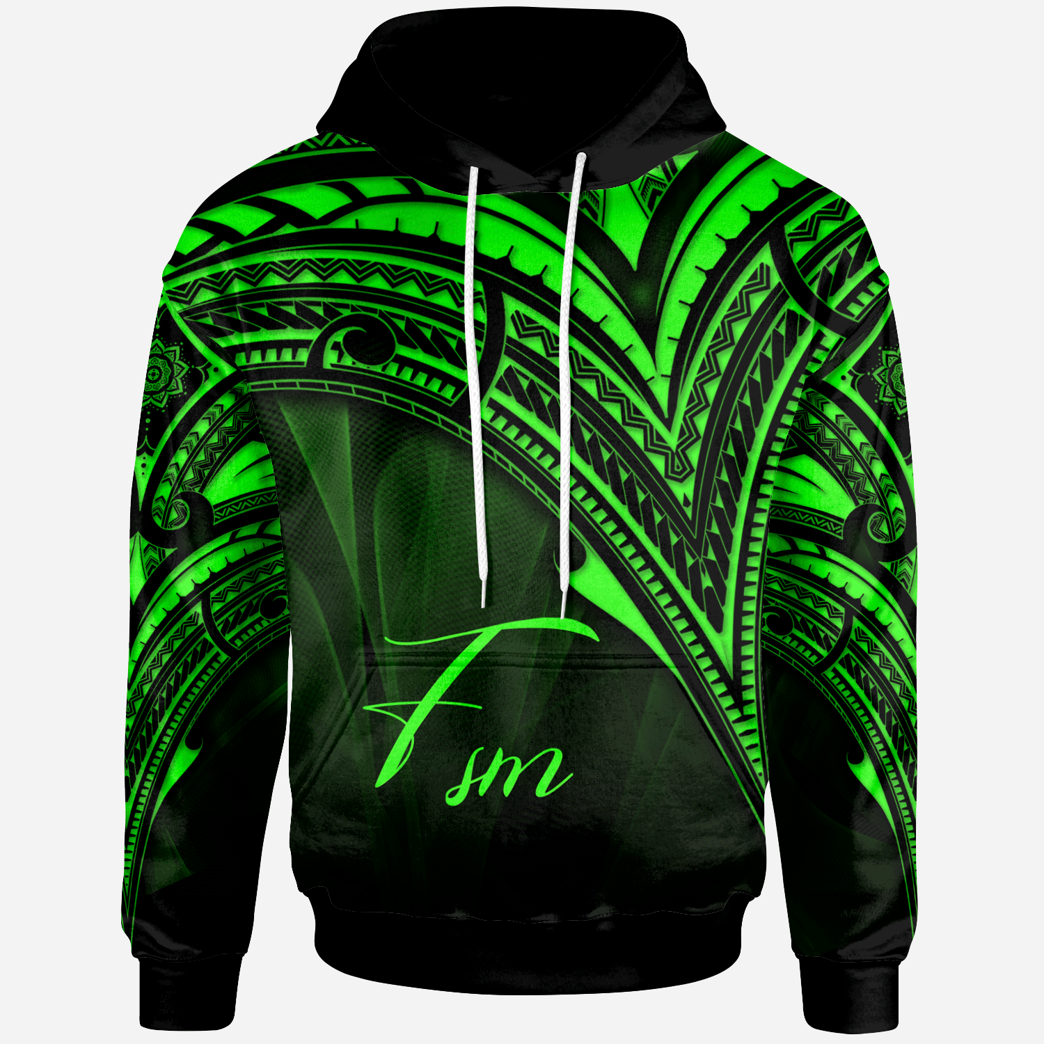 Federated States of Micronesia Hoodie Green Color Cross Style Unisex Black - Polynesian Pride