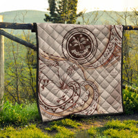 Federated States of Micronesia Premium Quilt - Hibiscus Flowers Vintage Style - Polynesian Pride