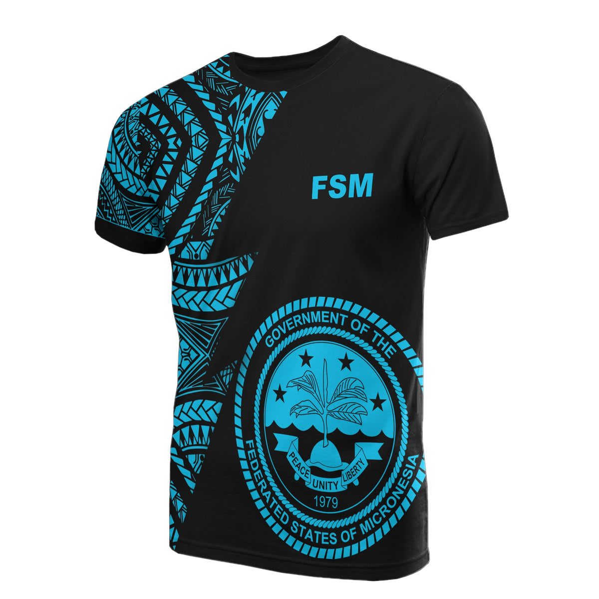 Federated States of Micronesia T Shirt Micronesian Pattern Neon Flash Style Unisex Neon - Polynesian Pride