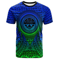 Federated States of Micronesia Pattern T Shirt Circle Pattern Blue Unisex Blue - Polynesian Pride