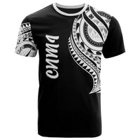 Northern Mariana Islands T Shirt Northern Mariana Islands Tatau White Patterns Unisex Black - Polynesian Pride