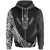 Kosrae State Zip Hoodie White Polynesian Patterns Sport Style Unisex Black - Polynesian Pride