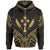 Kosrae State Zip Hoodie Kosrae State Seal Gold Tribal Patterns Unisex Black - Polynesian Pride