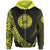 American Samoa Zip Hoodie Yellow Polynesian Patterns Sport Style Unisex Black - Polynesian Pride