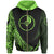 Yap State Zip Hoodie Green Polynesian Patterns Sport Style Unisex Black - Polynesian Pride