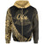 American Samoa Zip Hoodie Manua ofu Polynesian Gold Patterns Sport Style Unisex Black - Polynesian Pride