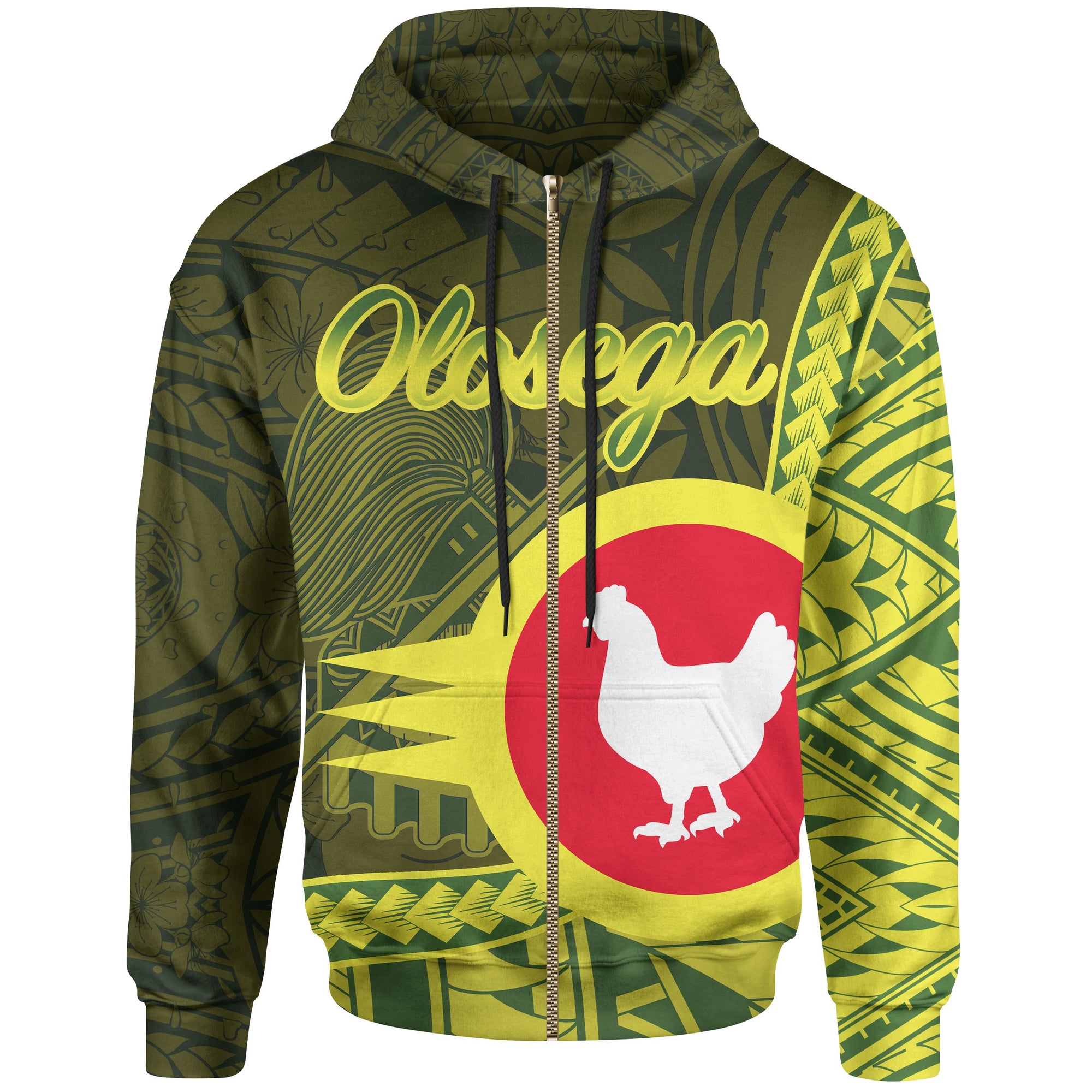 American Samoa Zip Hoodie Manua Olosega Polynesian Patterns Unisex Black - Polynesian Pride