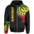 Hawaii Zip Hoodie Hawaii Tatau Reggae Patterns Unisex Black - Polynesian Pride