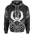 Pohnpei State Zip Hoodie Pohnpei State Seal Black Tribal Patterns Unisex Black - Polynesian Pride