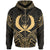 Pohnpei State Zip Hoodie Pohnpei State Seal Gold Tribal Patterns Unisex Black - Polynesian Pride