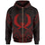 Pohnpei State Zip Hoodie Pohnpei State Seal Red Tribal Patterns Unisex Black - Polynesian Pride