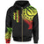 Cook Islands Zip Hoodie Cook Islands Tatau Reggae Patterns Unisex Black - Polynesian Pride