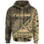 American Samoa Zip Hoodie Fagasa Polynesian Gold Patterns Unisex Black - Polynesian Pride