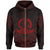 Vanuatu Zip Hoodie Vanuatu Seal Red Tribal Patterns Unisex Black - Polynesian Pride