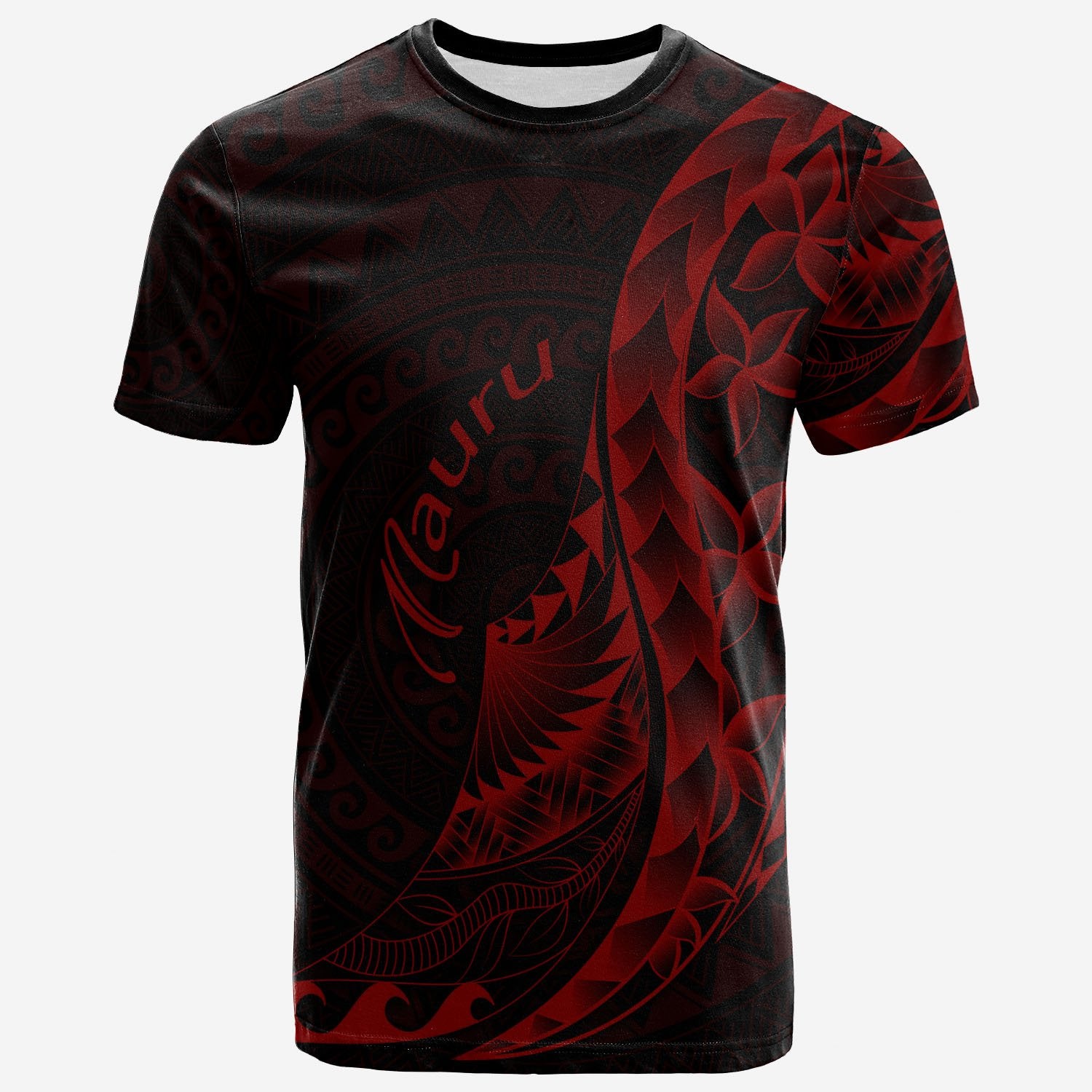 Nauru T Shirt Polynesian Pattern Style Red Color Unisex Red - Polynesian Pride