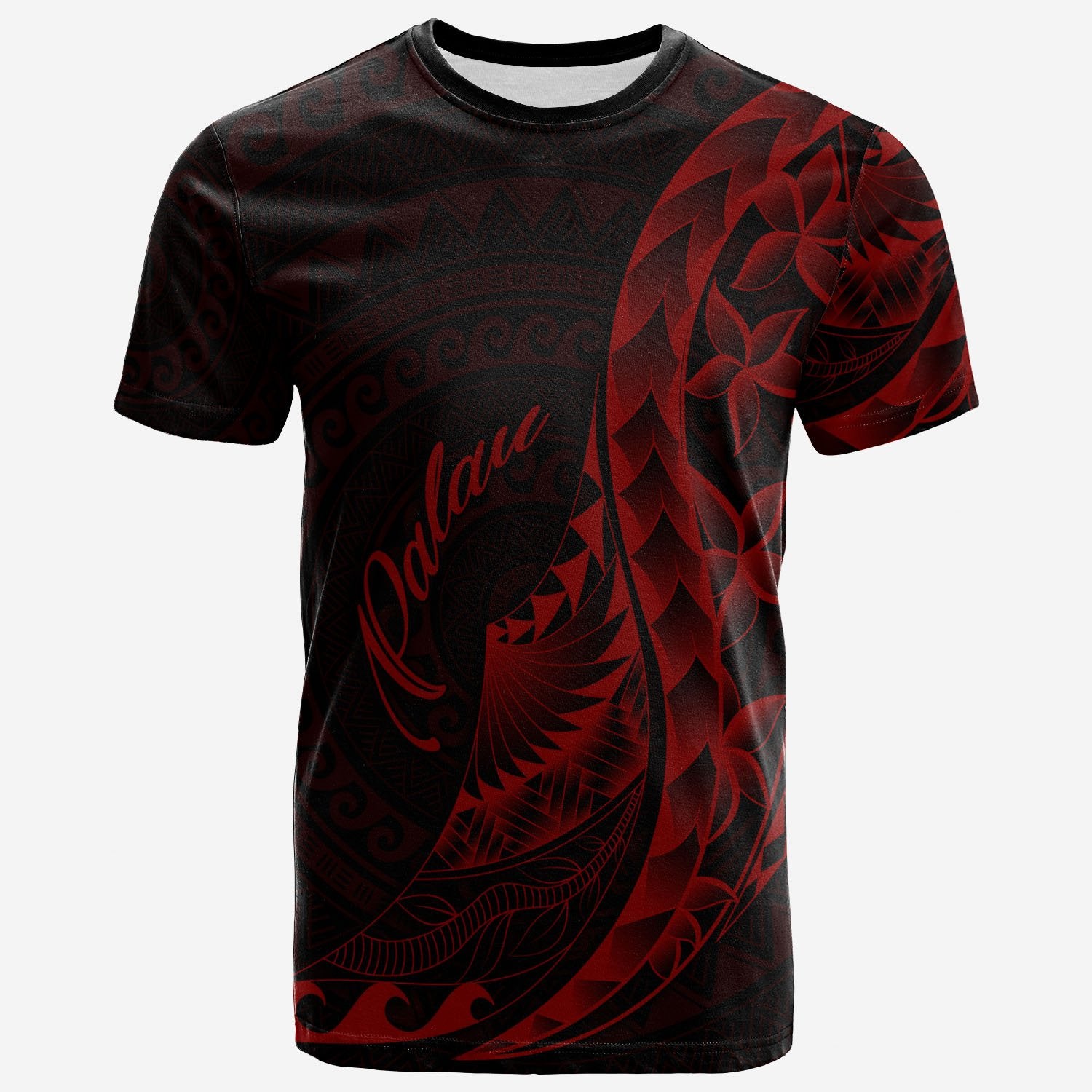 Palau T Shirt Polynesian Pattern Style Red Color Unisex Red - Polynesian Pride