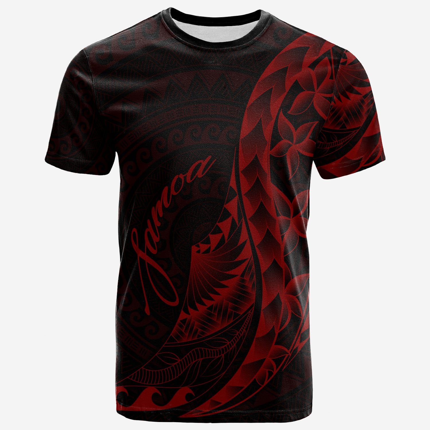 American Samoa T Shirt Polynesian Pattern Style Red Color Unisex Red - Polynesian Pride