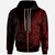 Palau Zip Hoodie Polynesian Pattern Style Red Color Unisex Red - Polynesian Pride