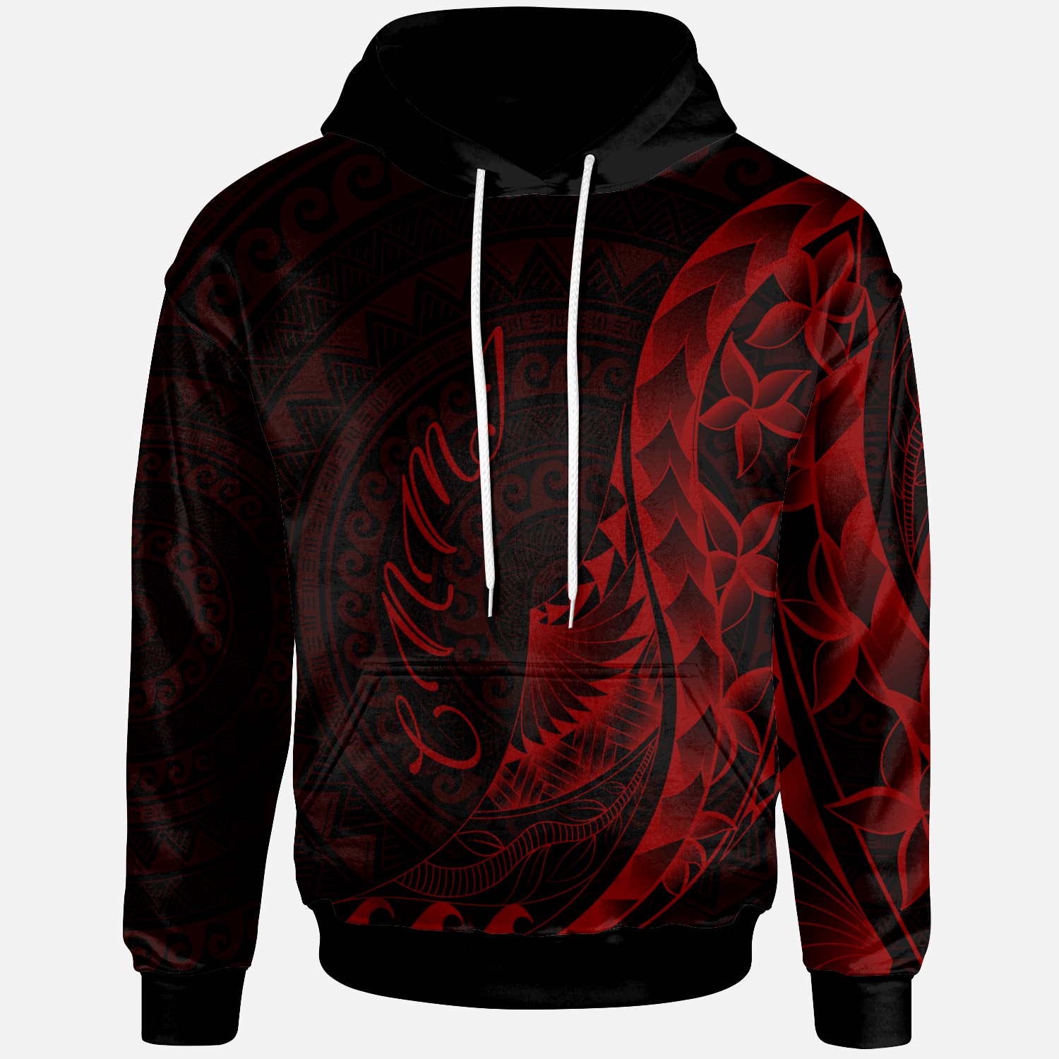 Northern Mariana Islands Hoodie Polynesian Pattern Style Red Color Unisex Red - Polynesian Pride