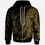 Marshall Islands Zip Hoodie Polynesian Pattern Style Gold Color Unisex Gold - Polynesian Pride