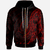 Guam Zip Hoodie Polynesian Pattern Style Red Color Unisex Red - Polynesian Pride