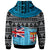 Fiji Custom Hoodie Fiji Tapa Pattern With Flag - Polynesian Pride